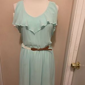 Blue chiffon dress